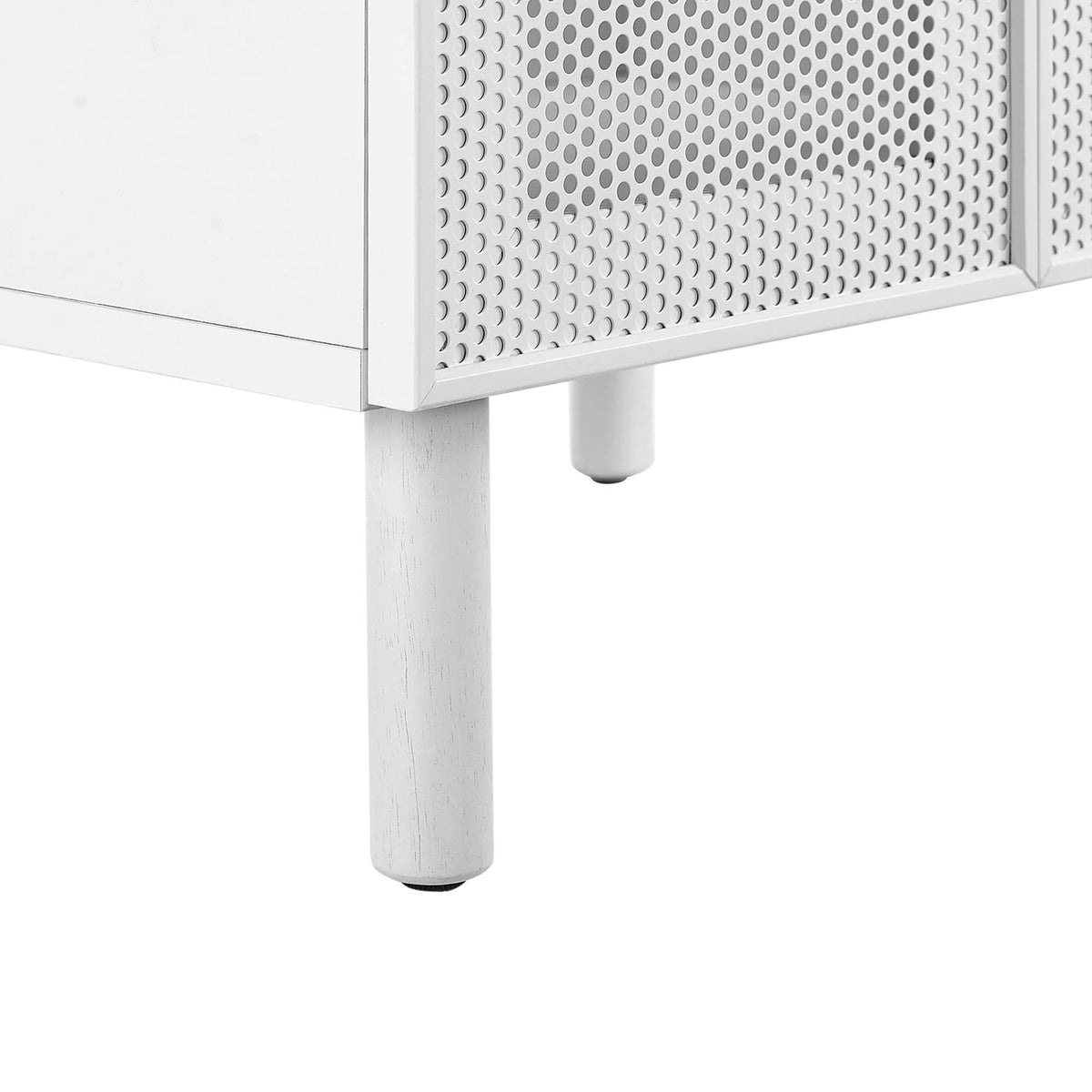 Calla 24" Perforated Metal Bathroom Vanity - White White
