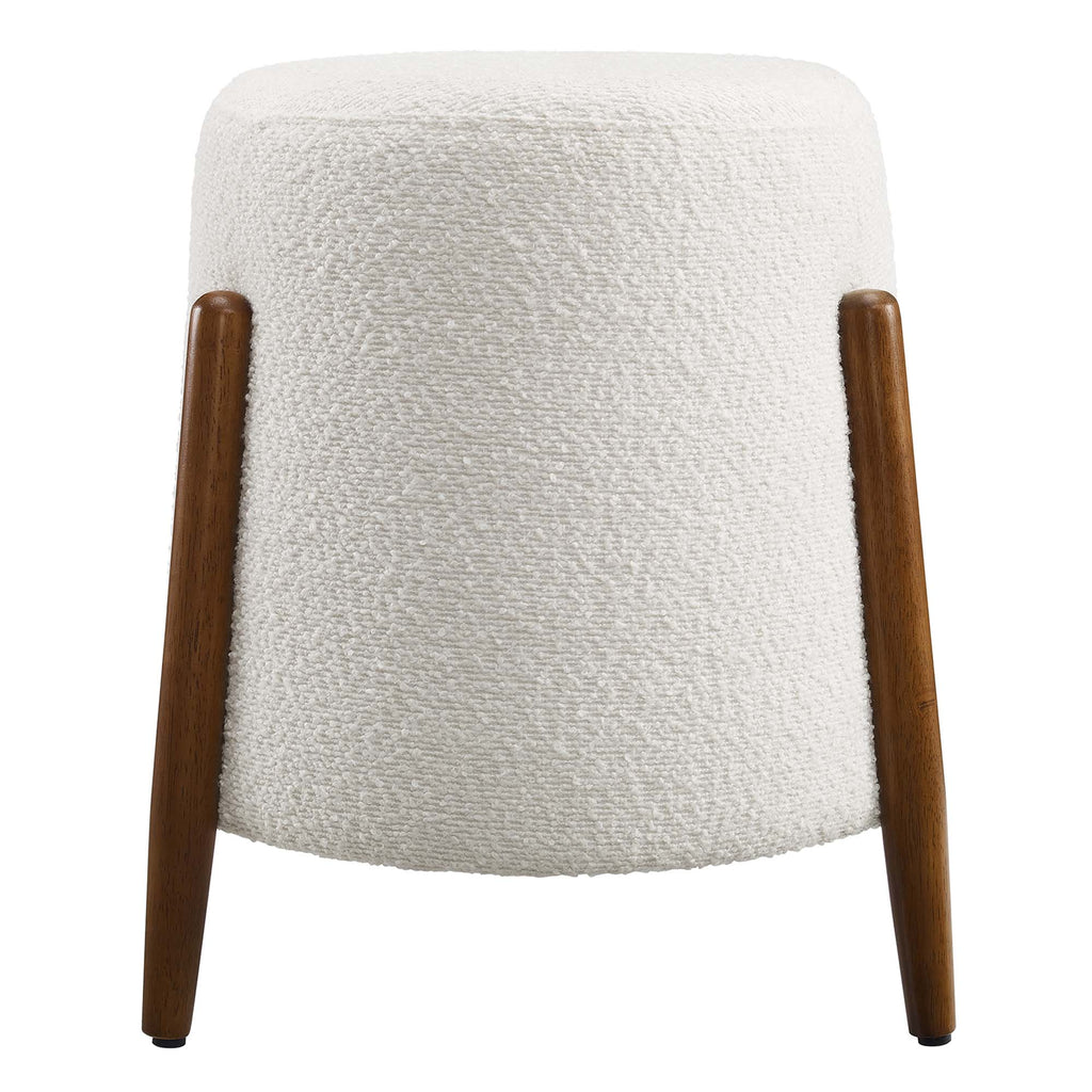 Riven Upholstered Boucle Fabric Ottoman - Cloud