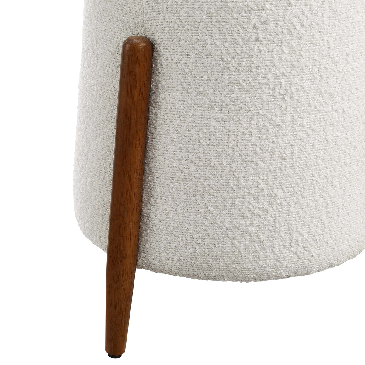 Riven Upholstered Boucle Fabric Ottoman - Cloud