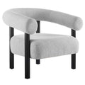 Sable Upholstered Fabric Armchair - Light Gray Black