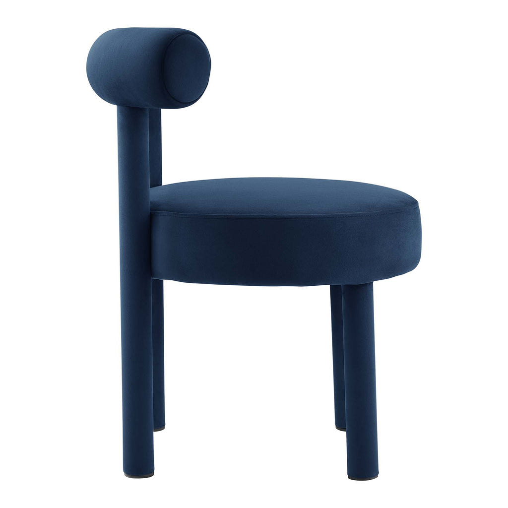 Toulouse Performance Velvet Dining Chair Set of 2 - Midnight Blue