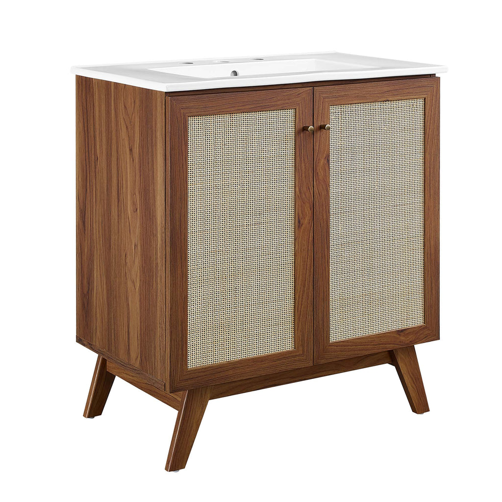 Soma 30" Bathroom Vanity - Walnut White