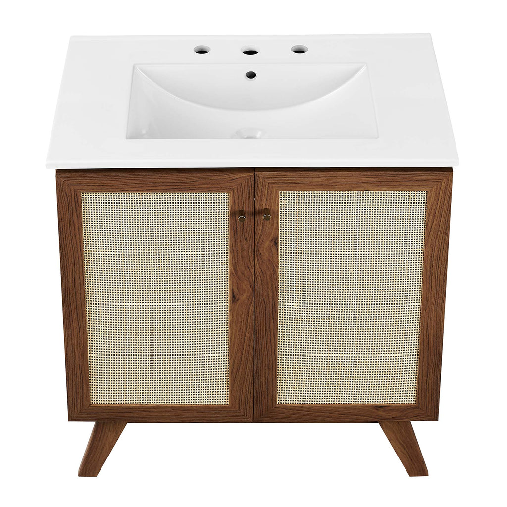 Soma 30" Bathroom Vanity - Walnut White