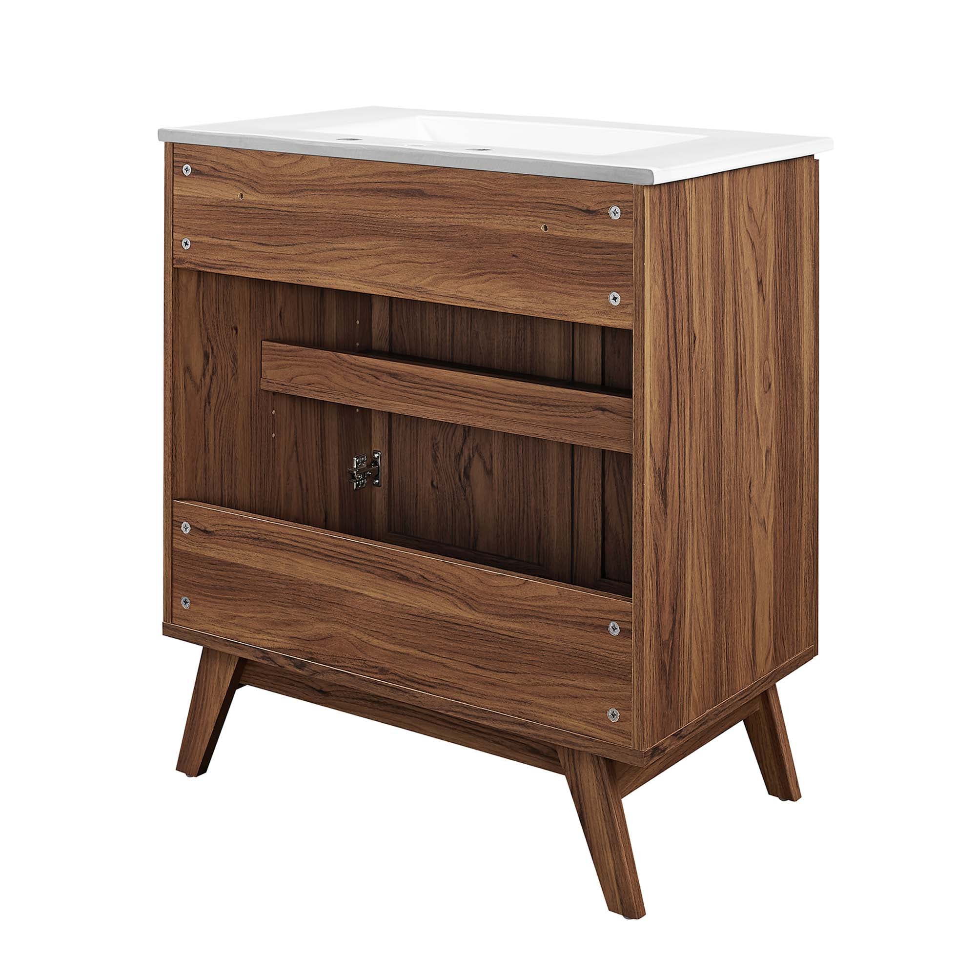 Soma 30" Bathroom Vanity - Walnut White