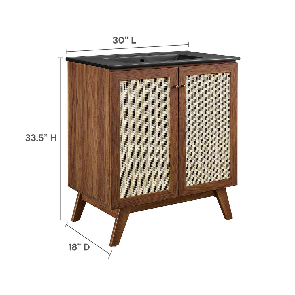 Soma 30" Bathroom Vanity - Walnut Black