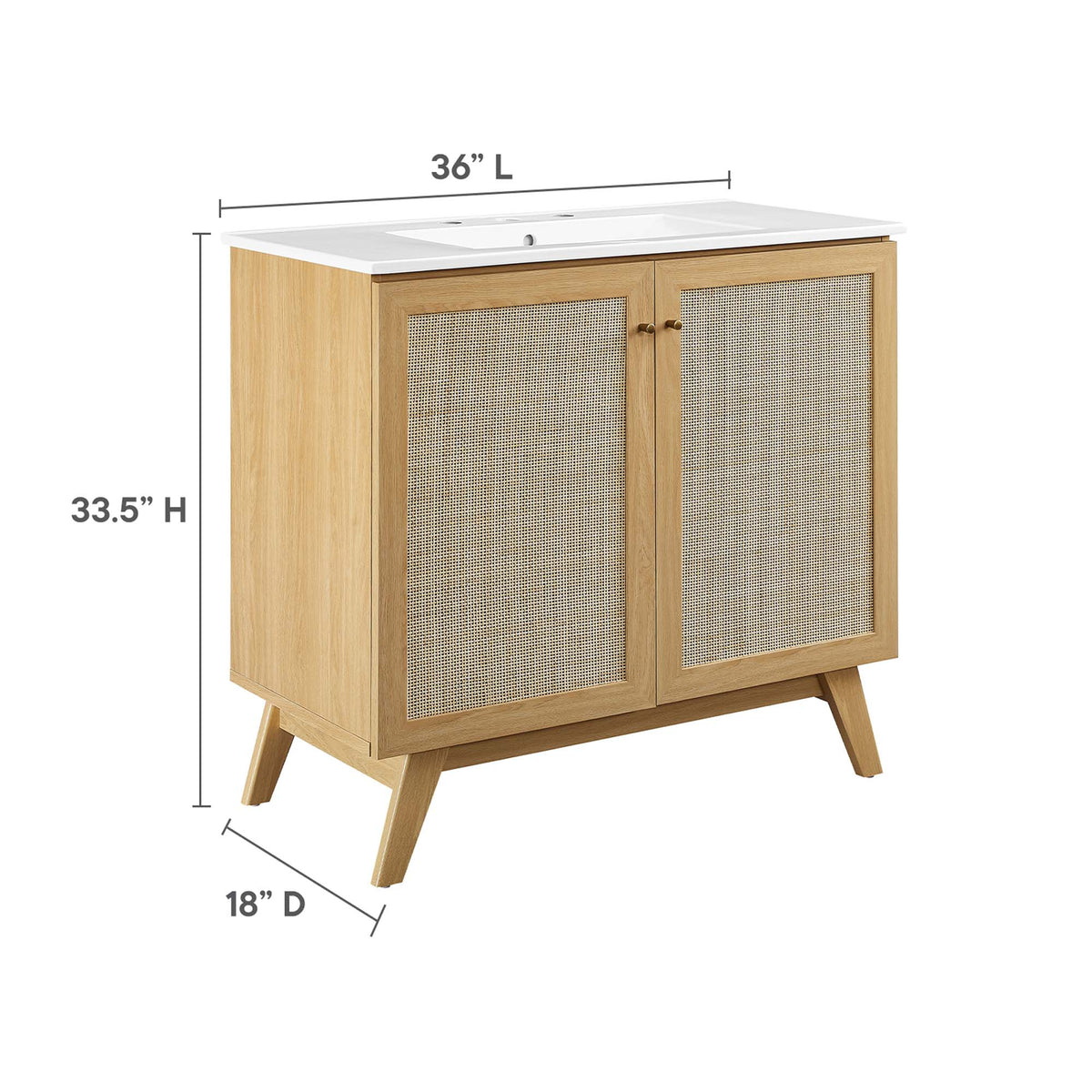 Soma 36" Bathroom Vanity - Oak White