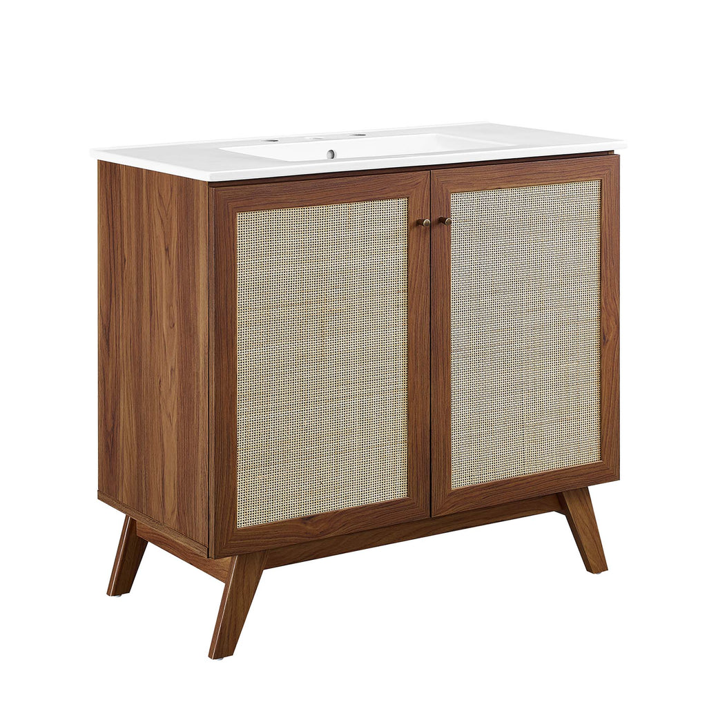 Soma 36" Bathroom Vanity - Walnut White