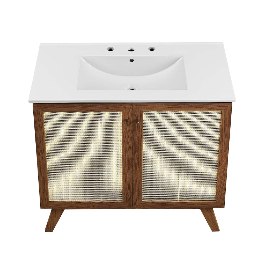 Soma 36" Bathroom Vanity - Walnut White