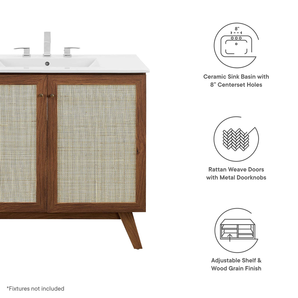 Soma 36" Bathroom Vanity - Walnut White