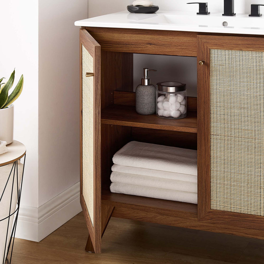 Soma 36" Bathroom Vanity - Walnut White