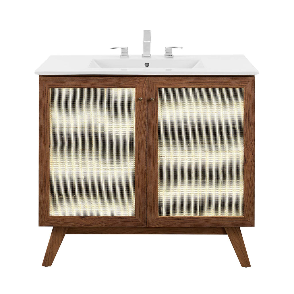 Soma 36" Bathroom Vanity - Walnut White