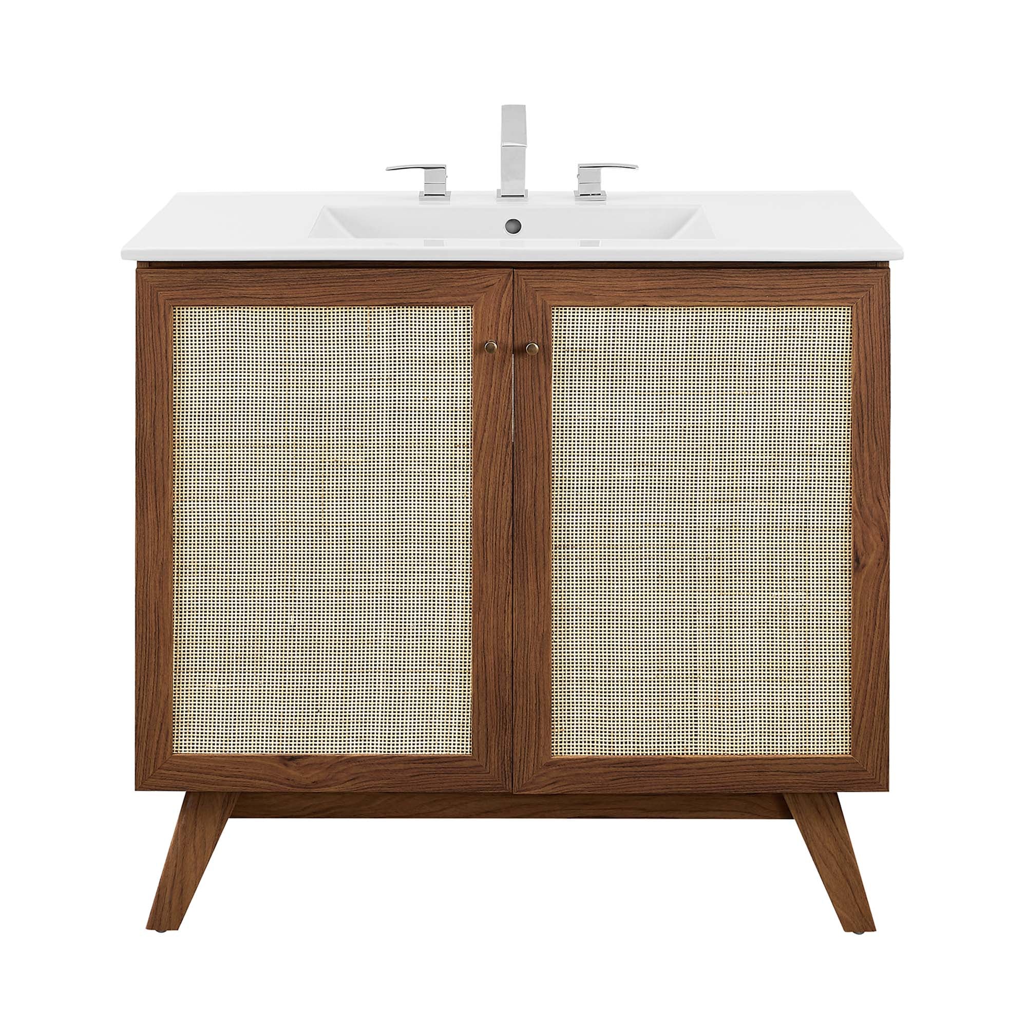 Soma 36" Bathroom Vanity - Walnut White