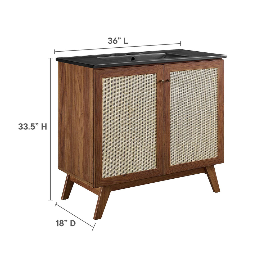Soma 36" Bathroom Vanity - Walnut Black