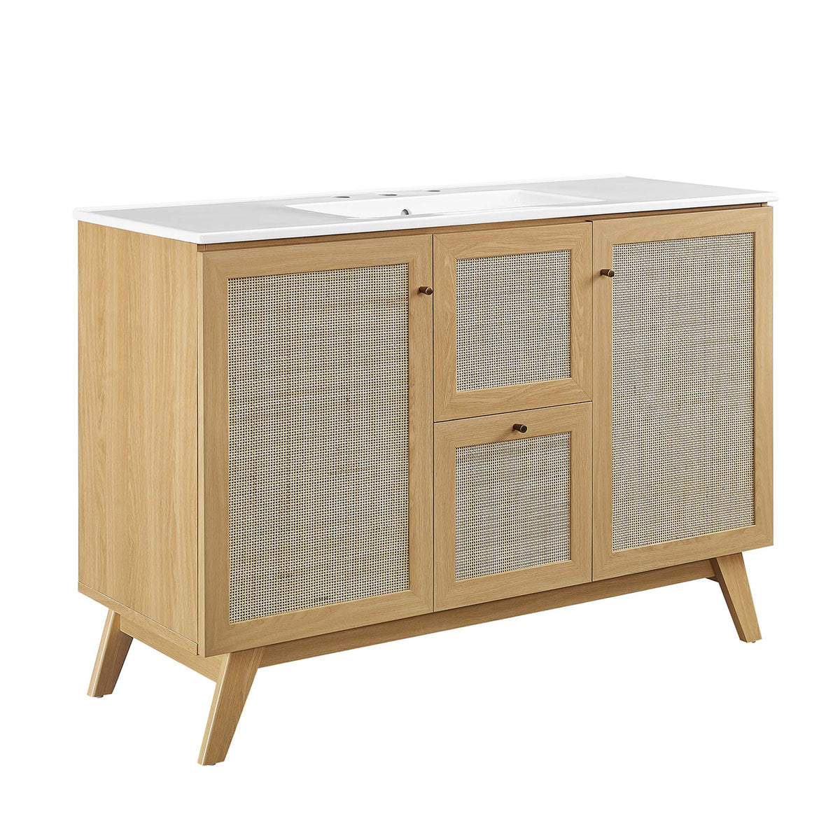Soma 48" Single Sink Bathroom Vanity - Oak White