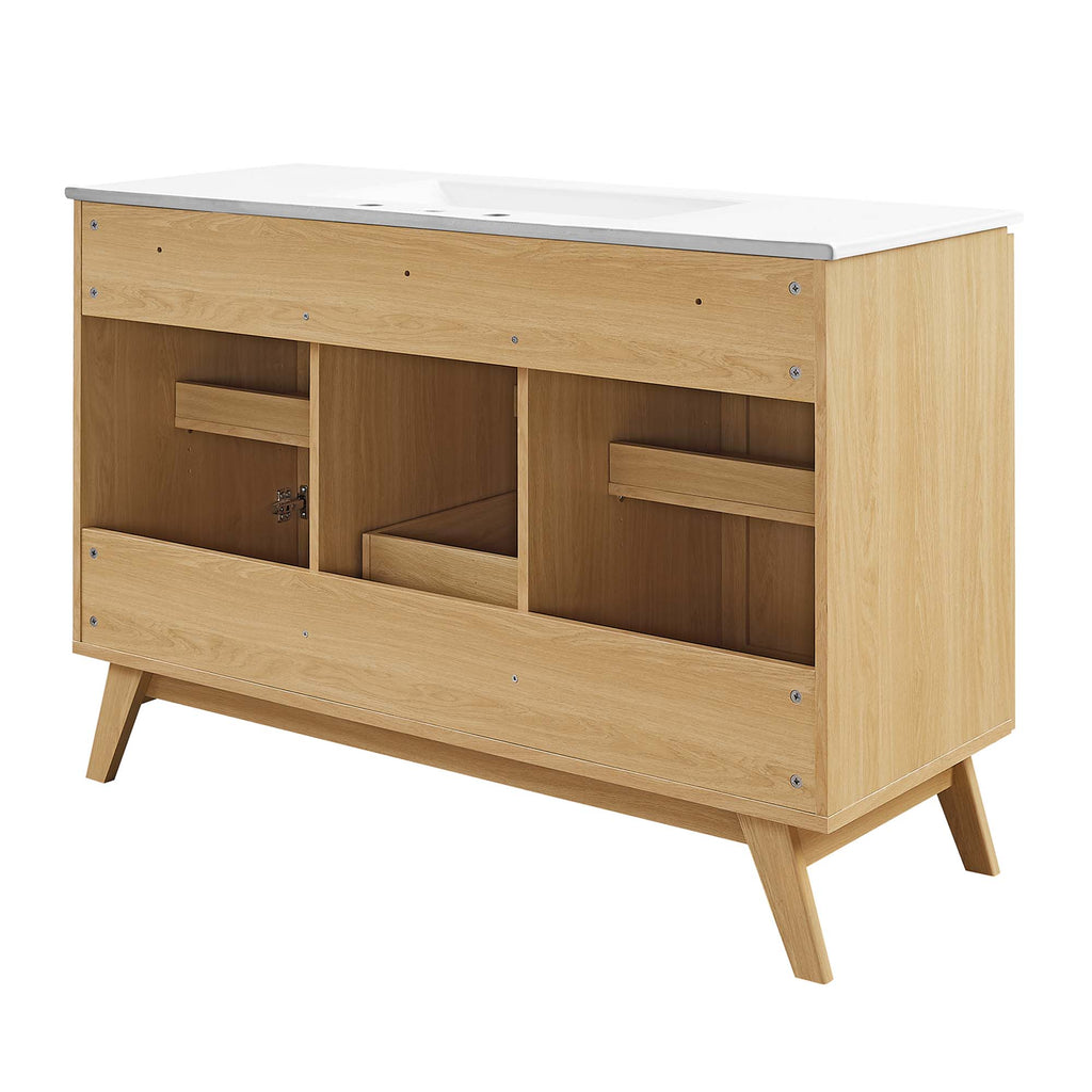Soma 48" Single Sink Bathroom Vanity - Oak White