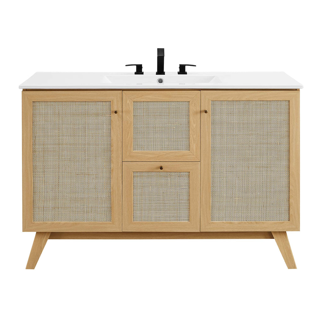 Soma 48" Single Sink Bathroom Vanity - Oak White