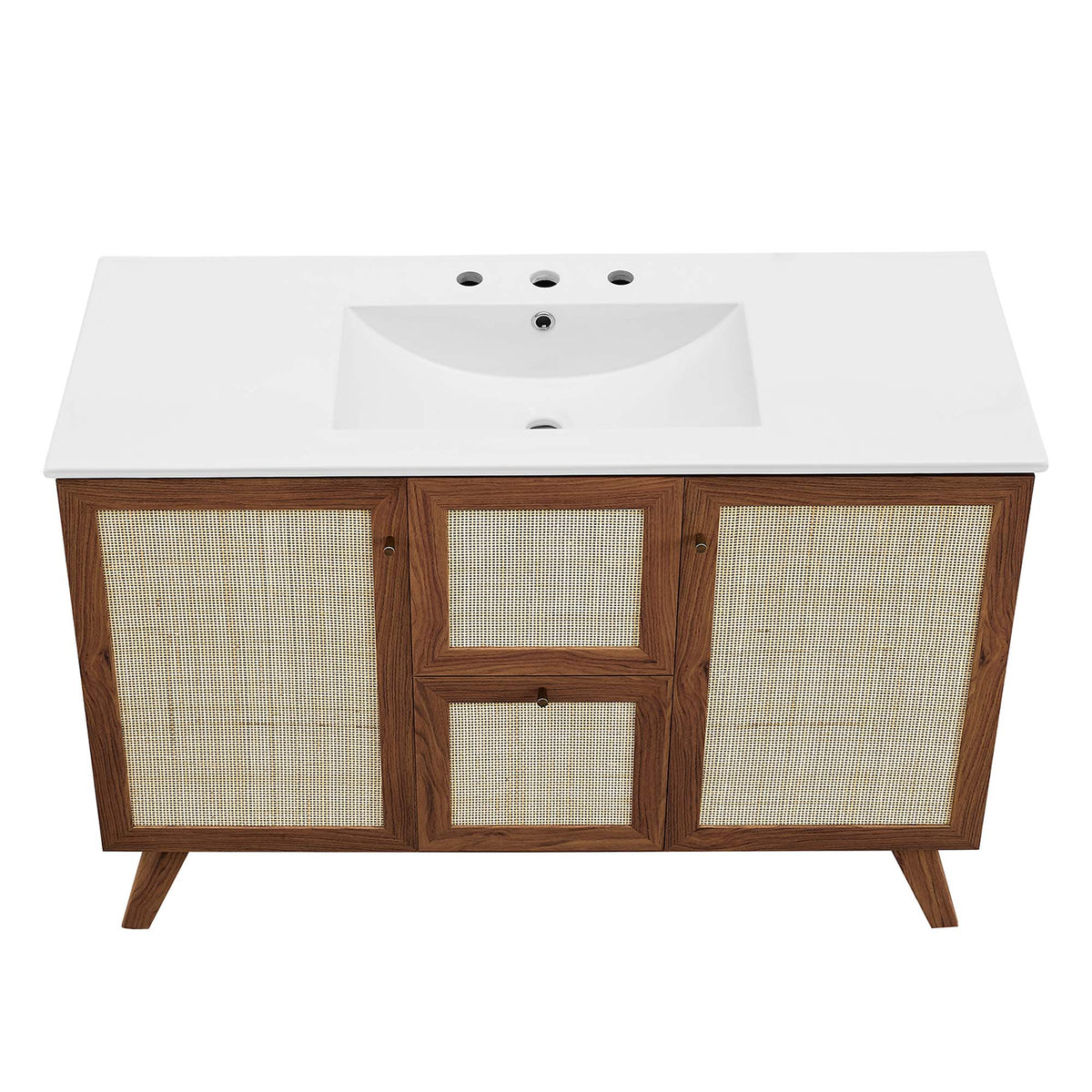 Soma 48" Single Sink Bathroom Vanity - Walnut White