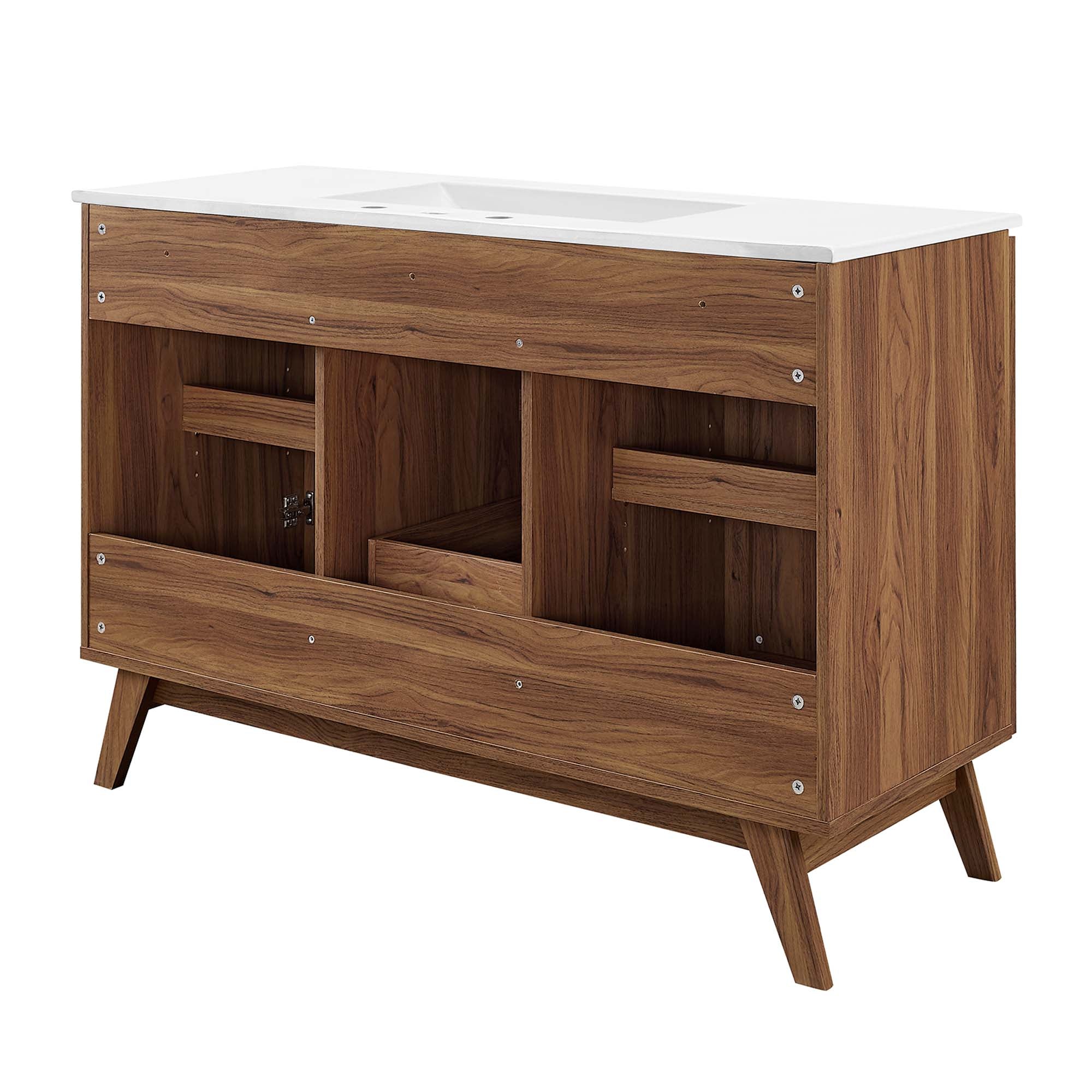 Soma 48" Single Sink Bathroom Vanity - Walnut White