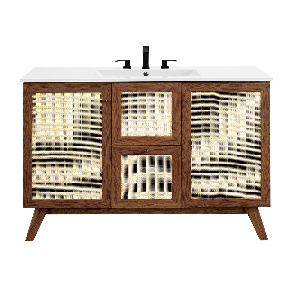 Soma 48" Single Sink Bathroom Vanity - Walnut White