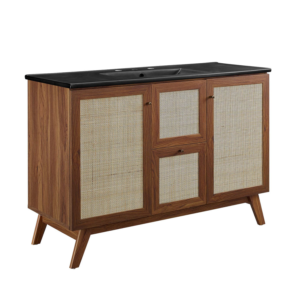 Soma 48" Single Sink Bathroom Vanity - Walnut Black