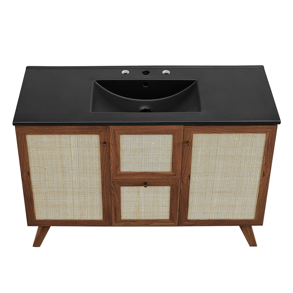 Soma 48" Single Sink Bathroom Vanity - Walnut Black