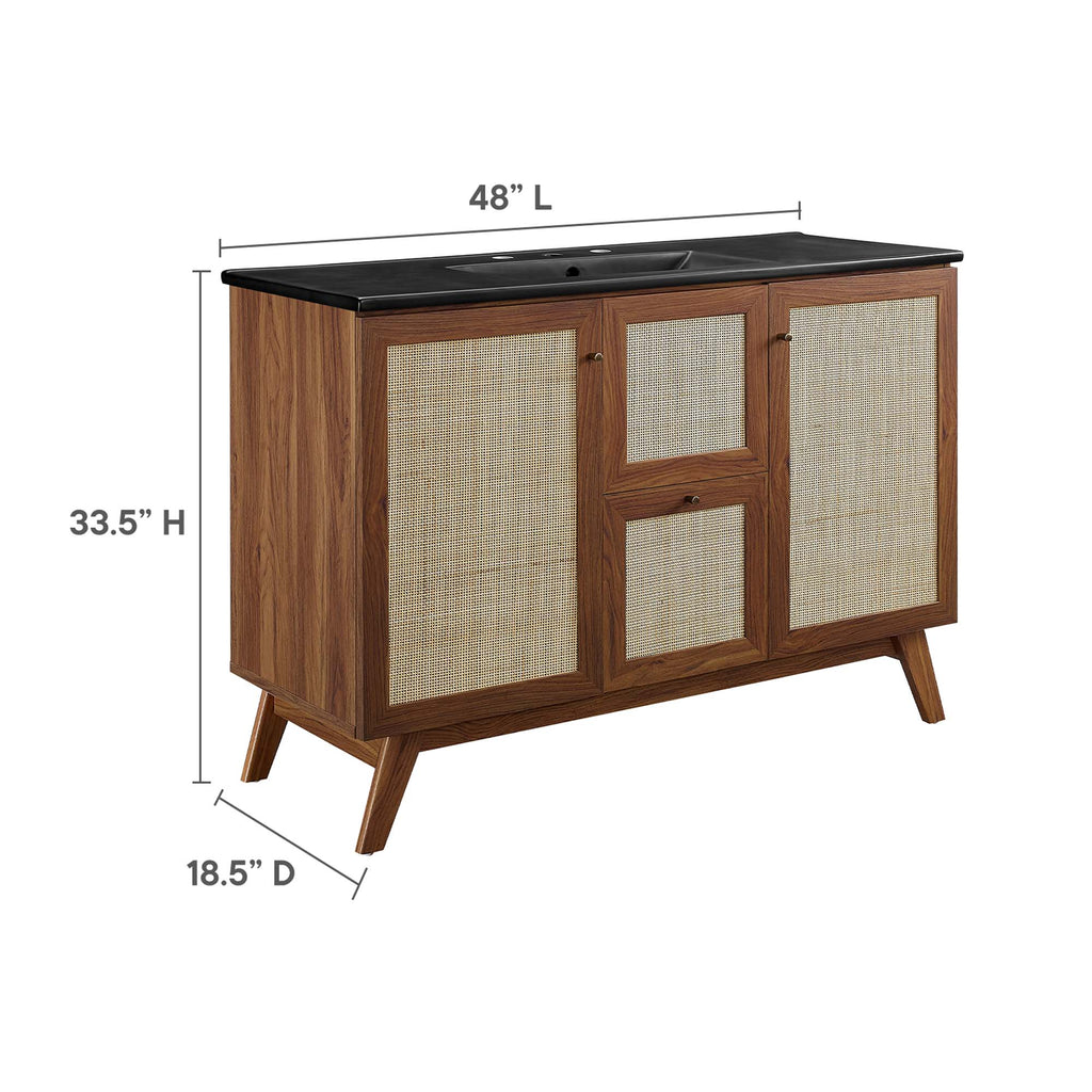 Soma 48" Single Sink Bathroom Vanity - Walnut Black