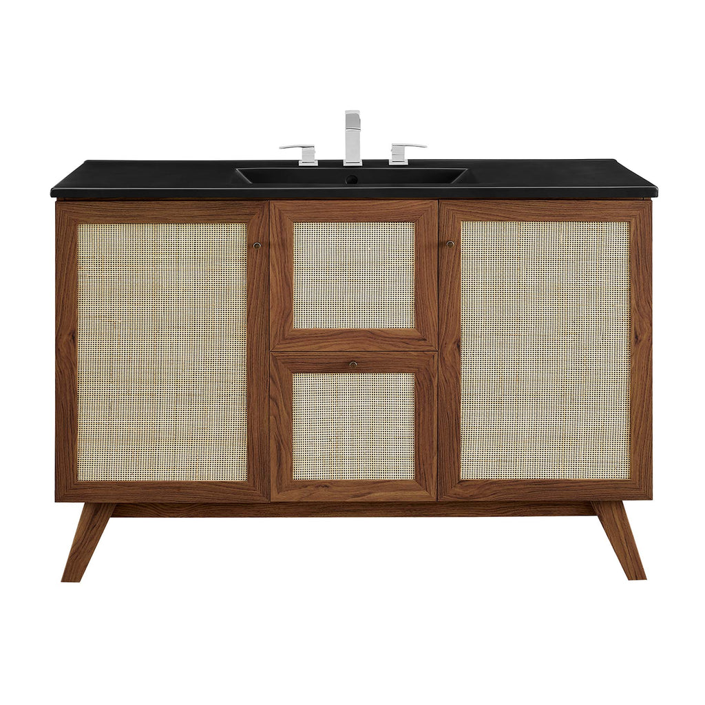 Soma 48" Single Sink Bathroom Vanity - Walnut Black