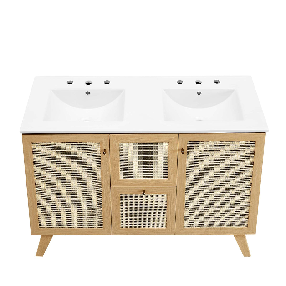Soma 48" Double Sink Bathroom Vanity - Oak White
