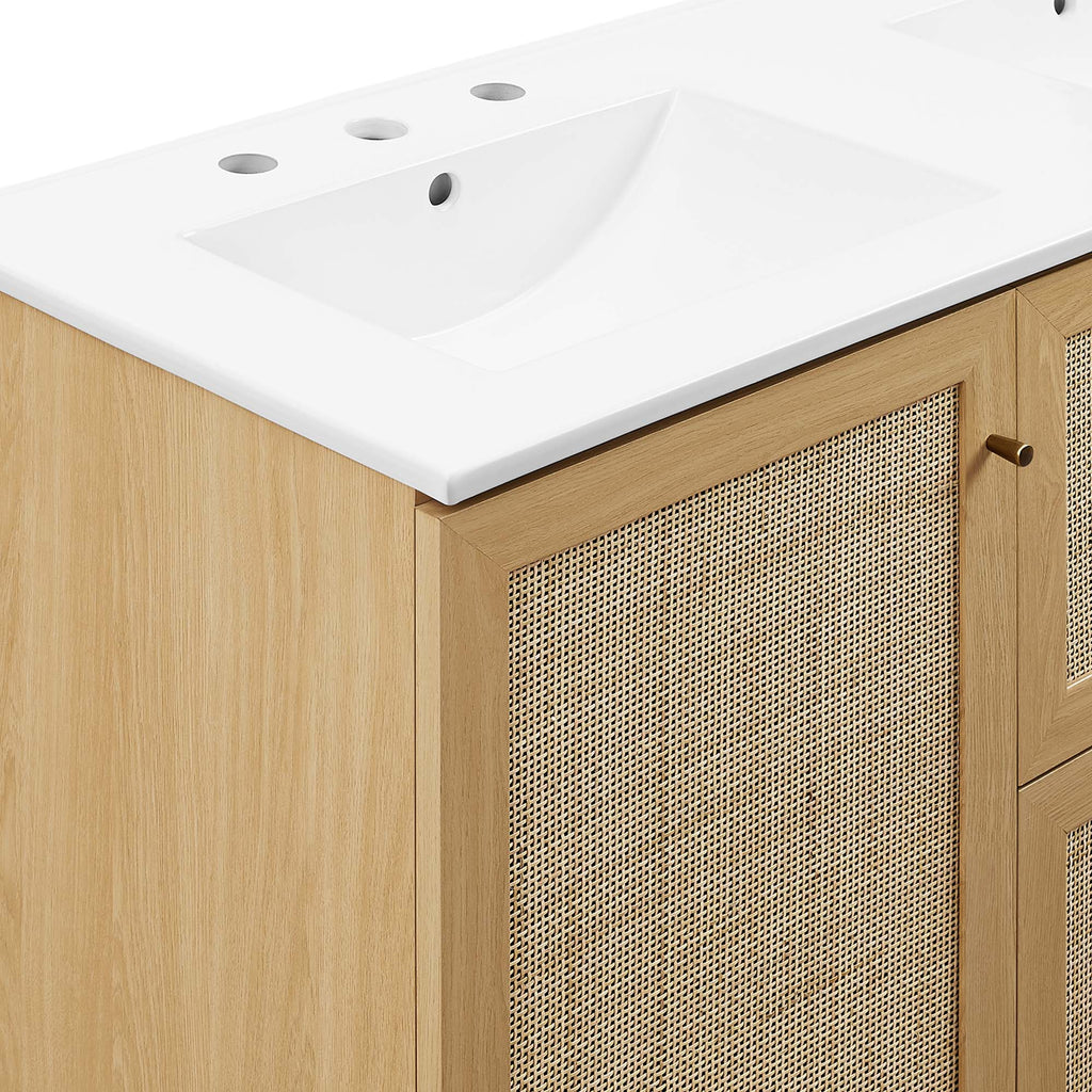 Soma 48" Double Sink Bathroom Vanity - Oak White