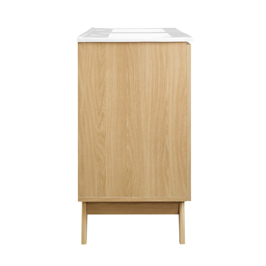 Soma 48" Double Sink Bathroom Vanity - Oak White