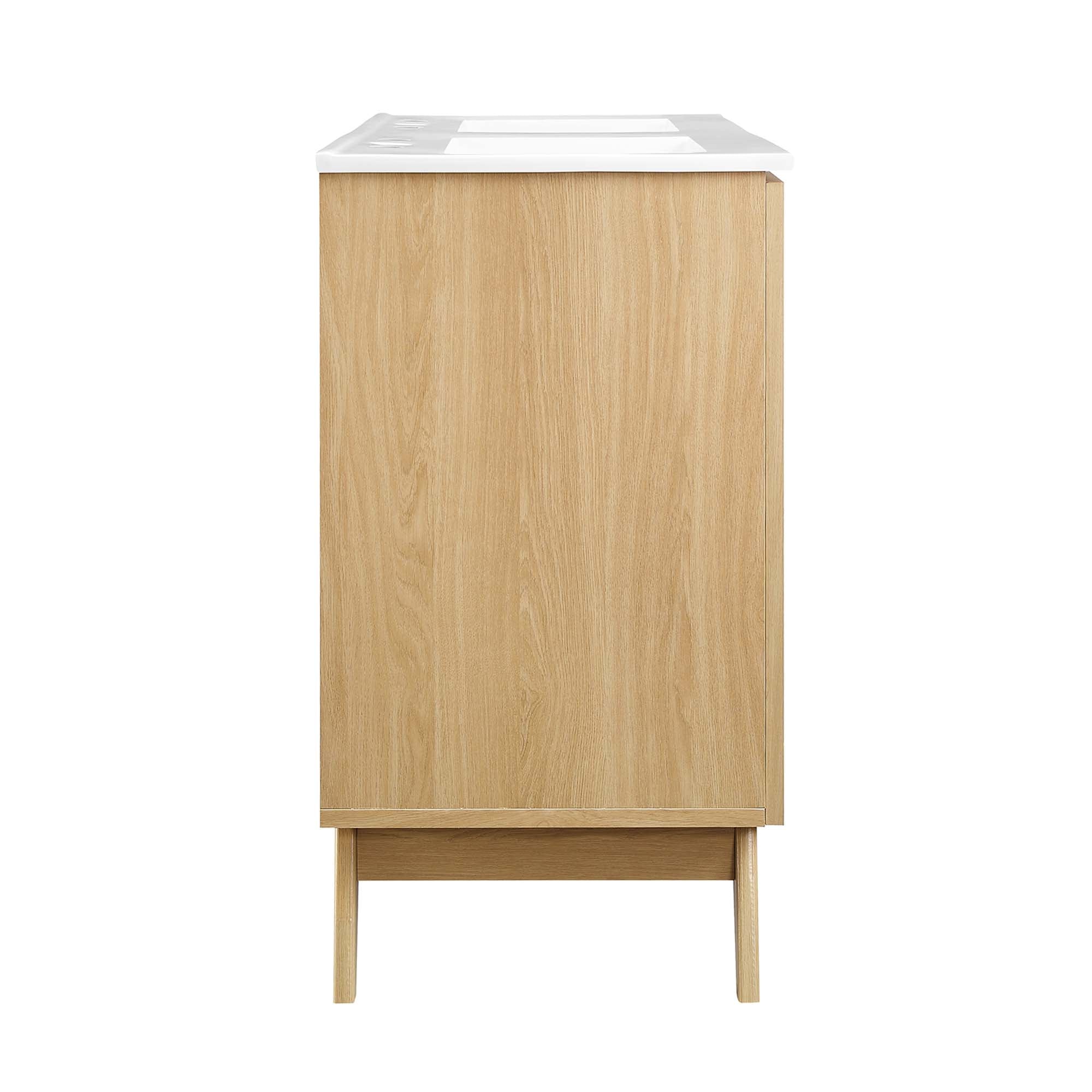 Soma 48" Double Sink Bathroom Vanity - Oak White