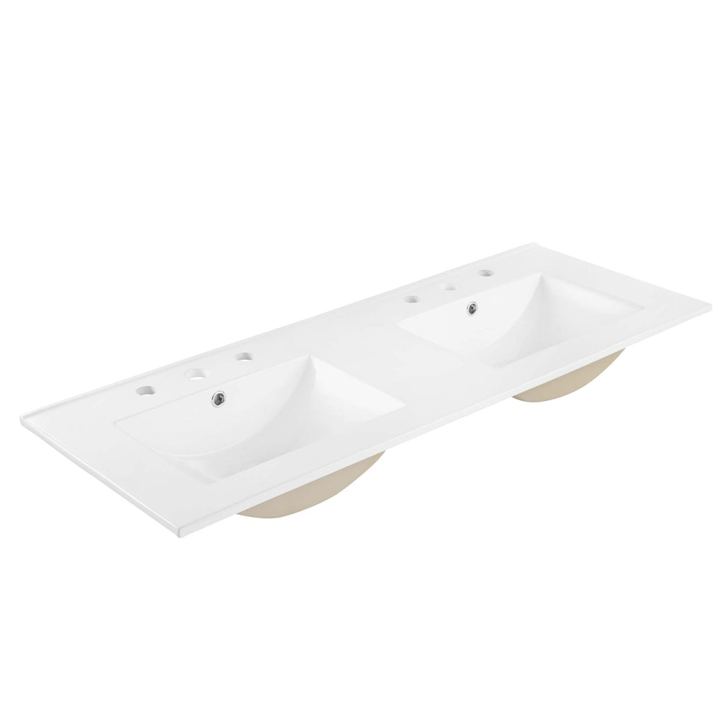 Soma 48" Double Sink Bathroom Vanity - Oak White