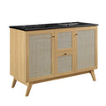 Soma 48" Double Sink Bathroom Vanity - Oak Black