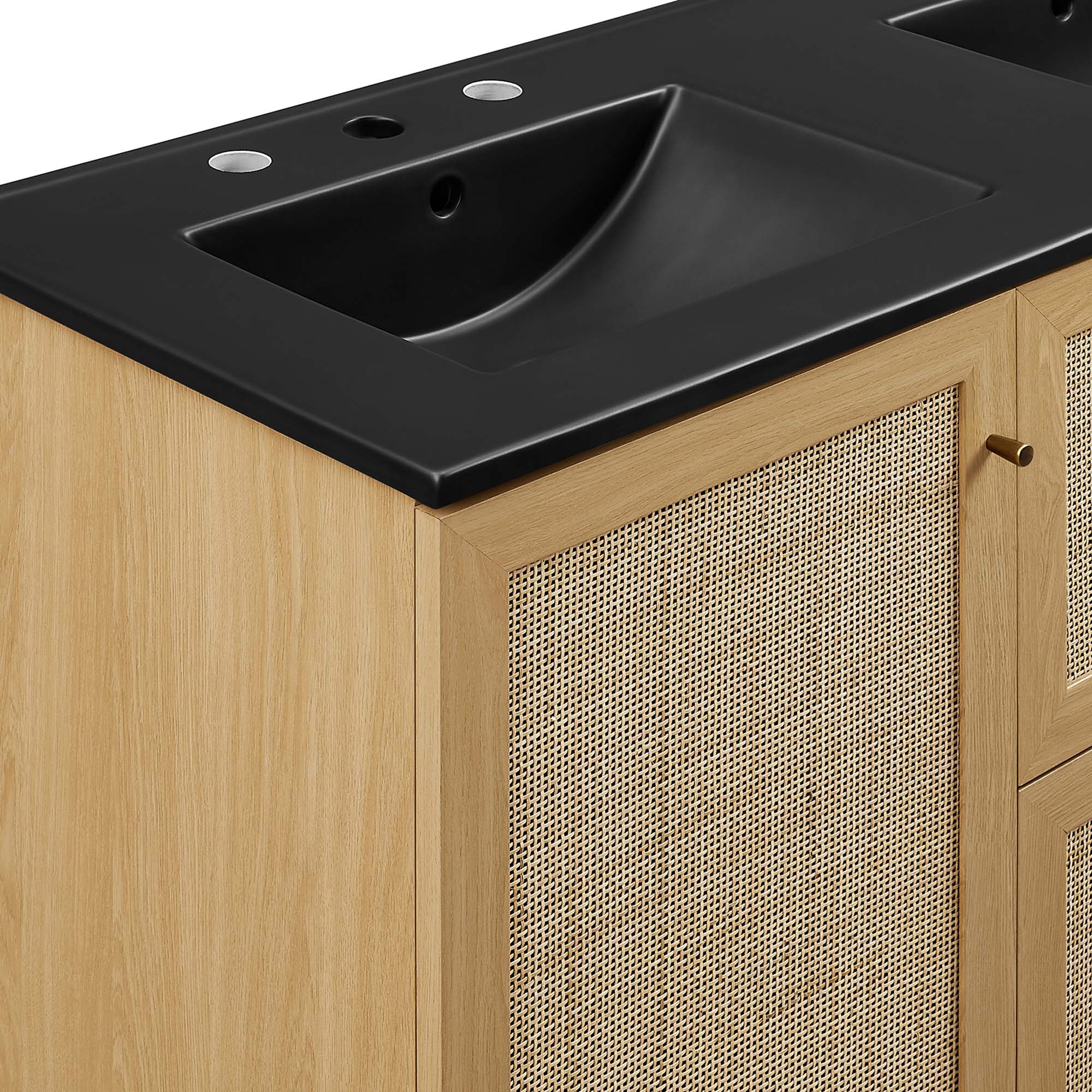 Soma 48" Double Sink Bathroom Vanity - Oak Black