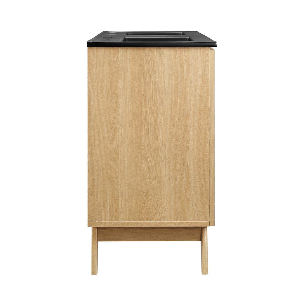 Soma 48" Double Sink Bathroom Vanity - Oak Black