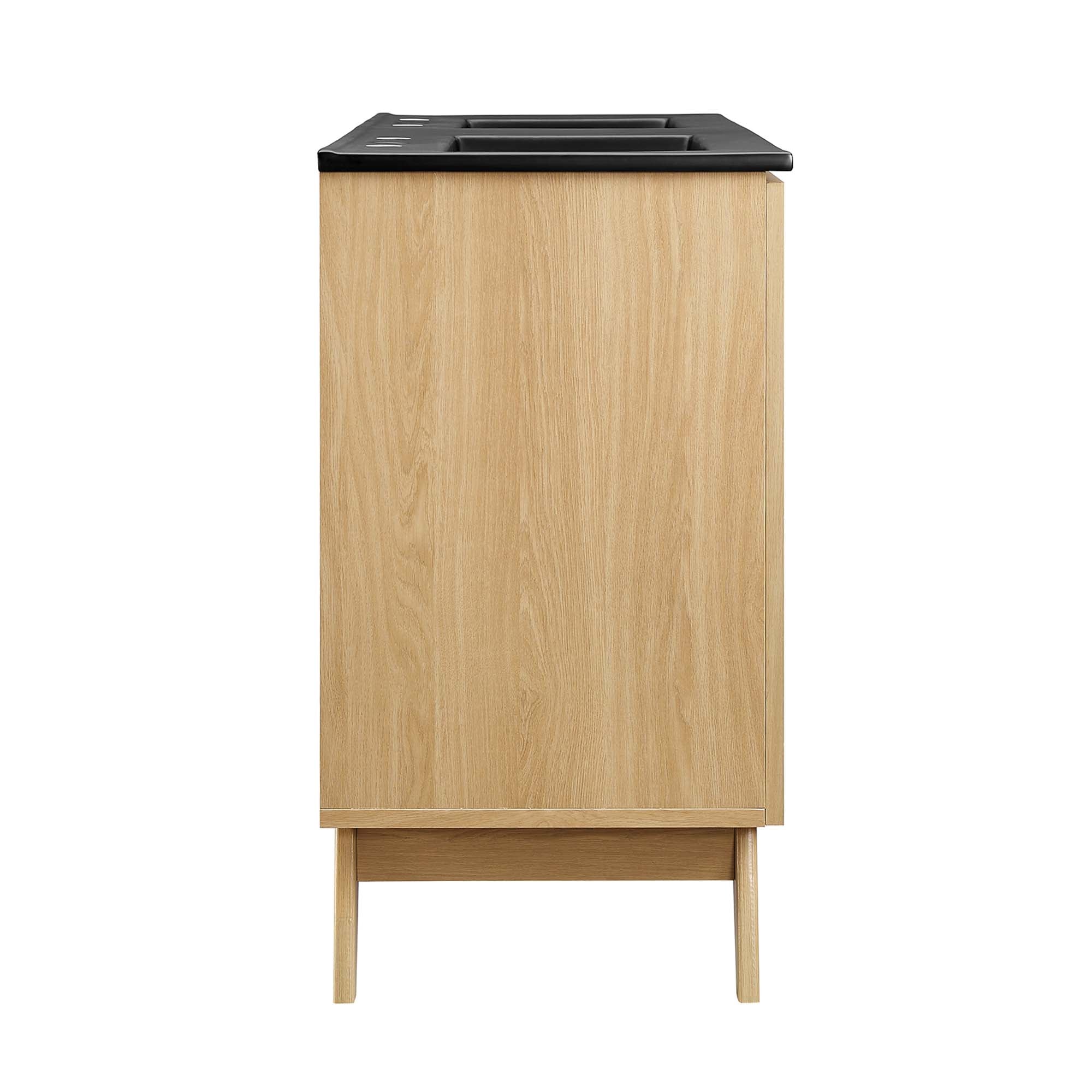 Soma 48" Double Sink Bathroom Vanity - Oak Black