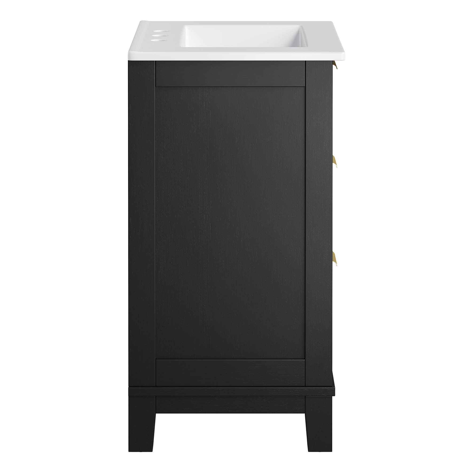 Dixie 24" Solid Wood Bathroom Vanity - Black White