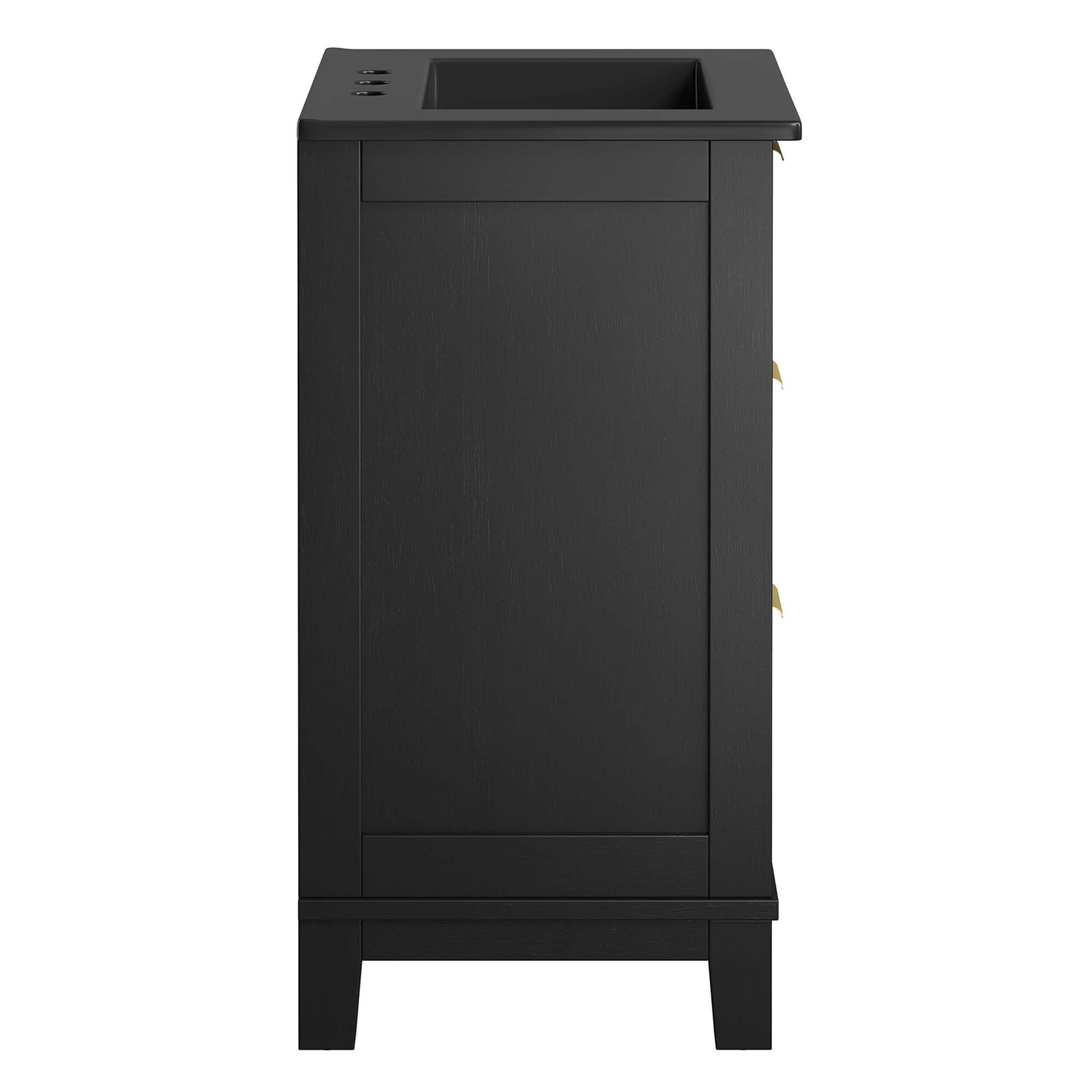 Dixie 24" Solid Wood Bathroom Vanity Cabinet - Black Black