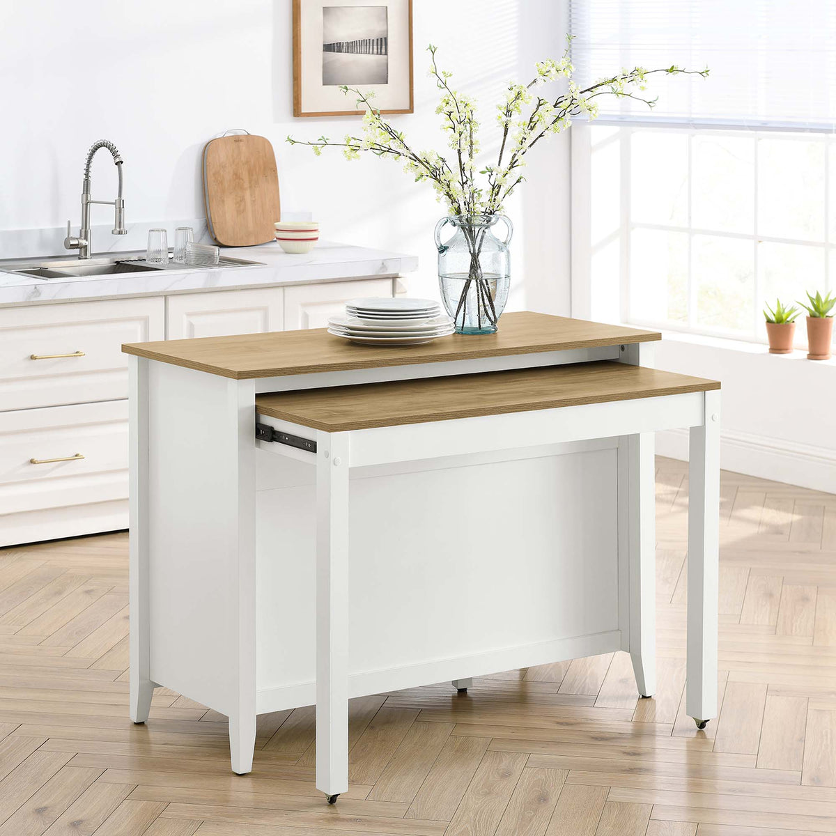 Garland Kitchen Island - Oak White