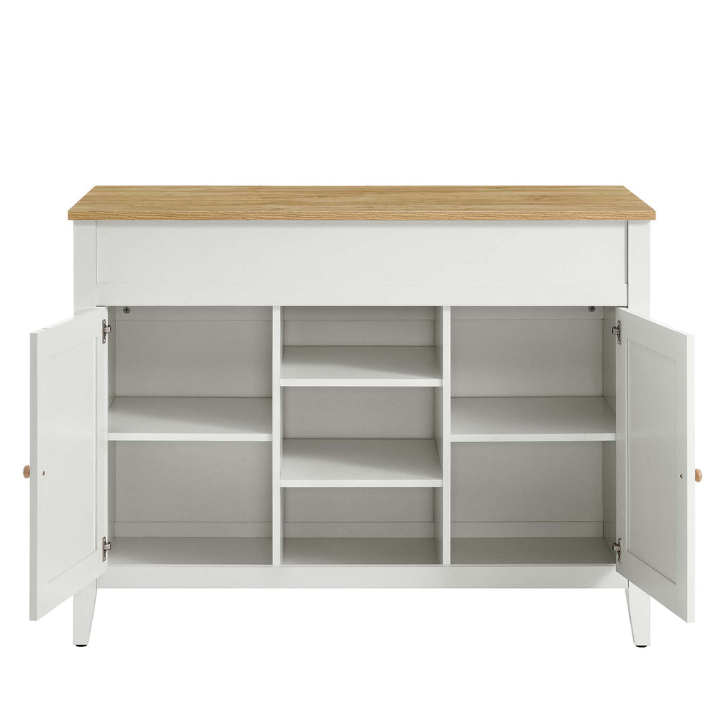 Garland Kitchen Island - Oak White