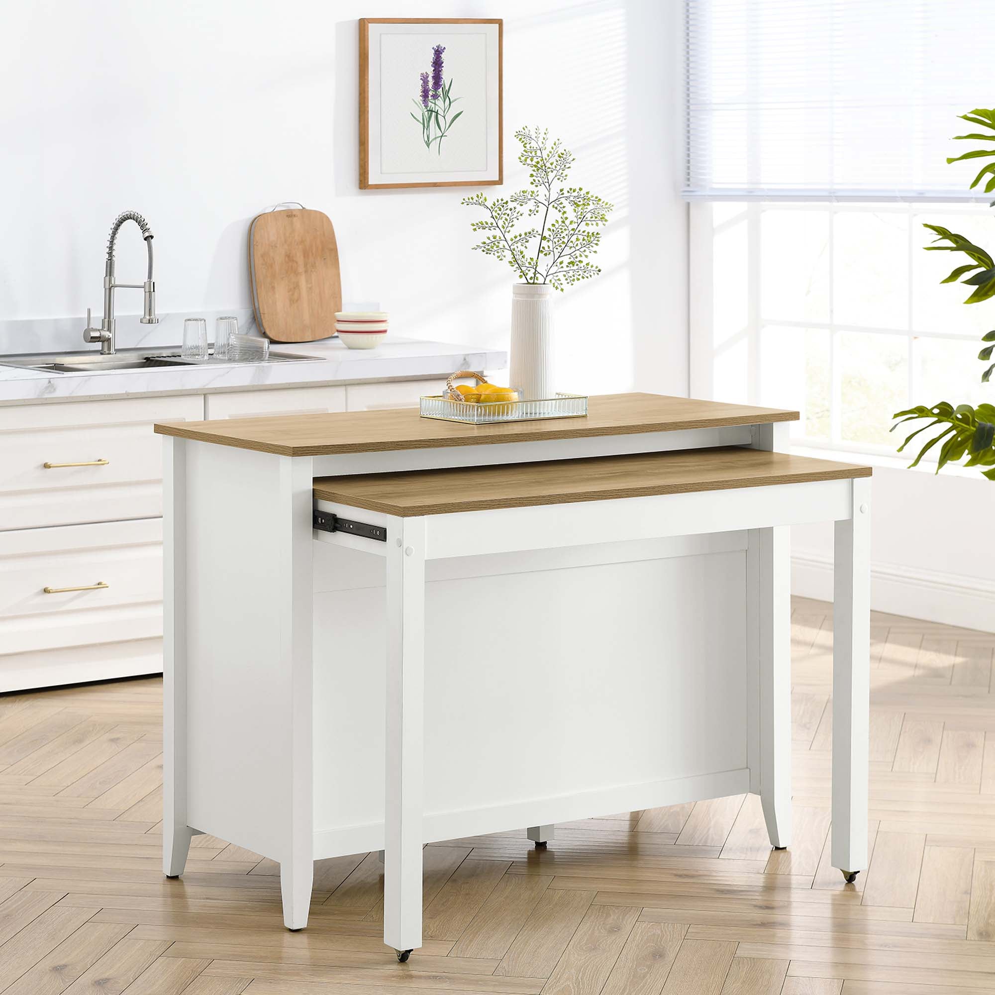 Farmstead Kitchen Island - Oak White