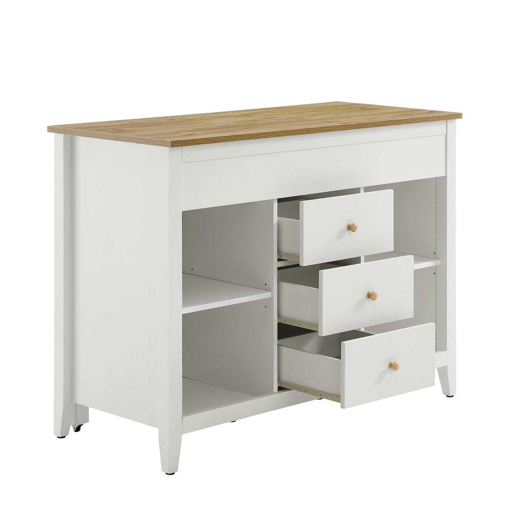 Farmstead Kitchen Island - Oak White