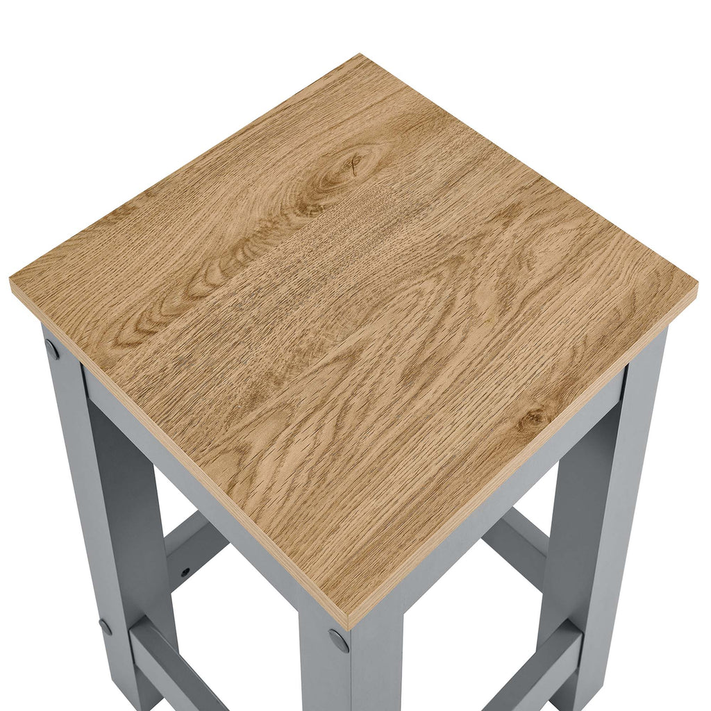Galley 3-Piece Kitchen Island and Stool Set - Oak Gray