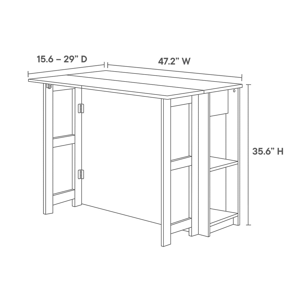 Meadowbrook 3-Piece Kitchen Island and Stool Set - White Maple