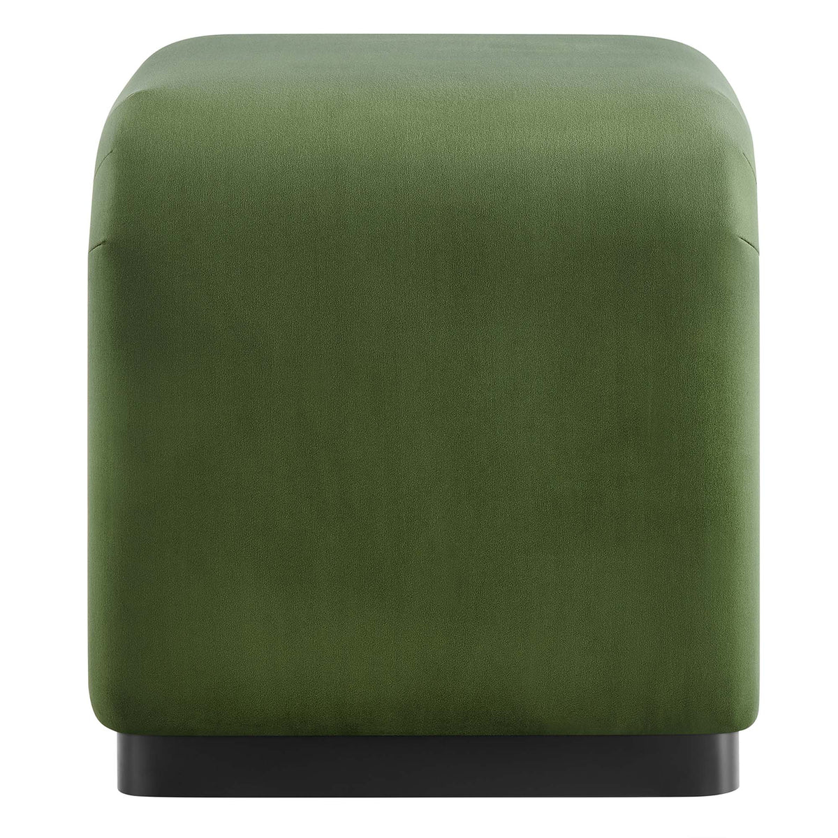 Koda Performance Velvet Waterfall Stool - Black Moss Green