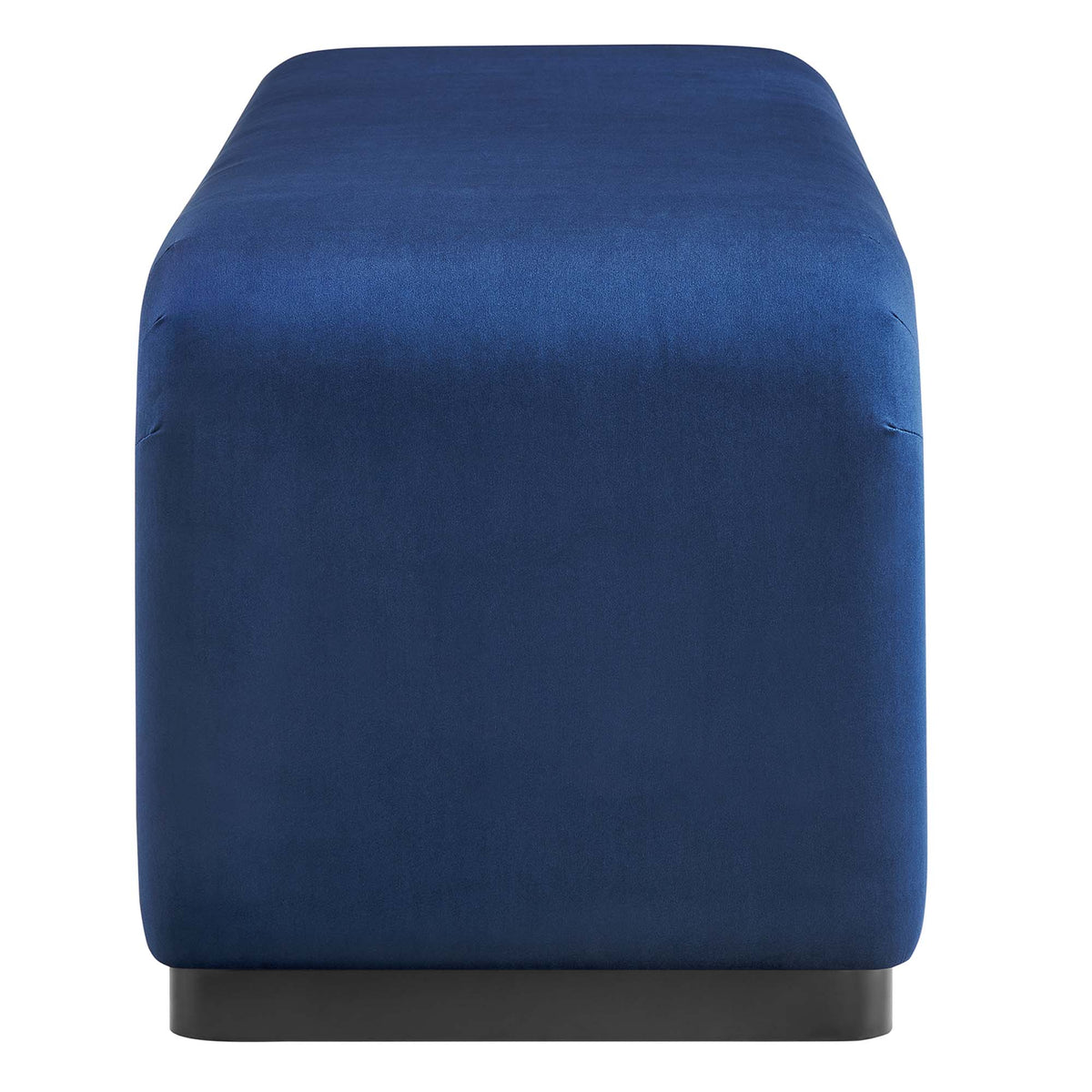 Koda Performance Velvet Waterfall Long Bench - Black Midnight Blue