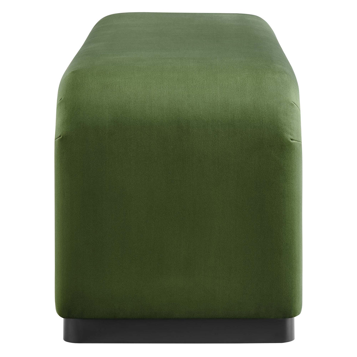 Koda Performance Velvet Waterfall Long Bench - Black Moss Green