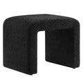 Simba Boucle Fabric Waterfall Stool - Black