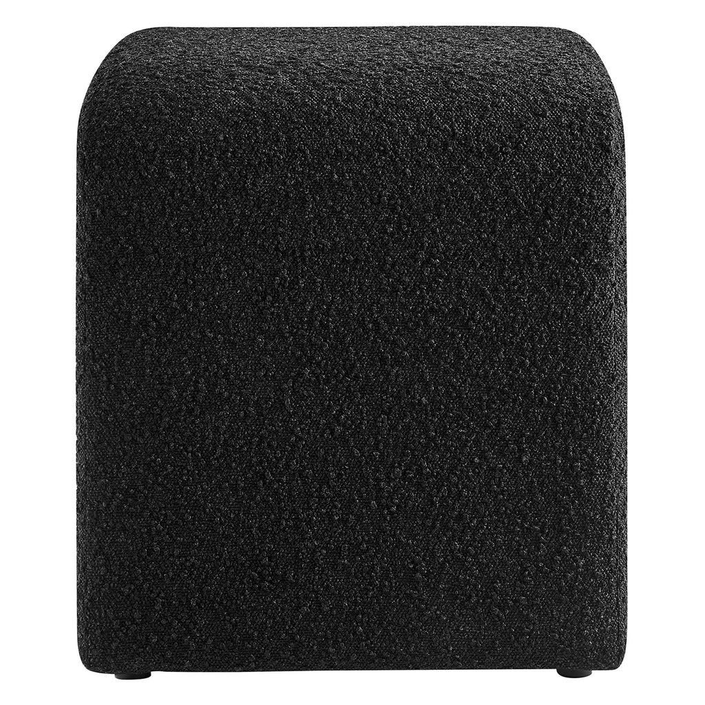Simba Boucle Fabric Waterfall Stool - Black