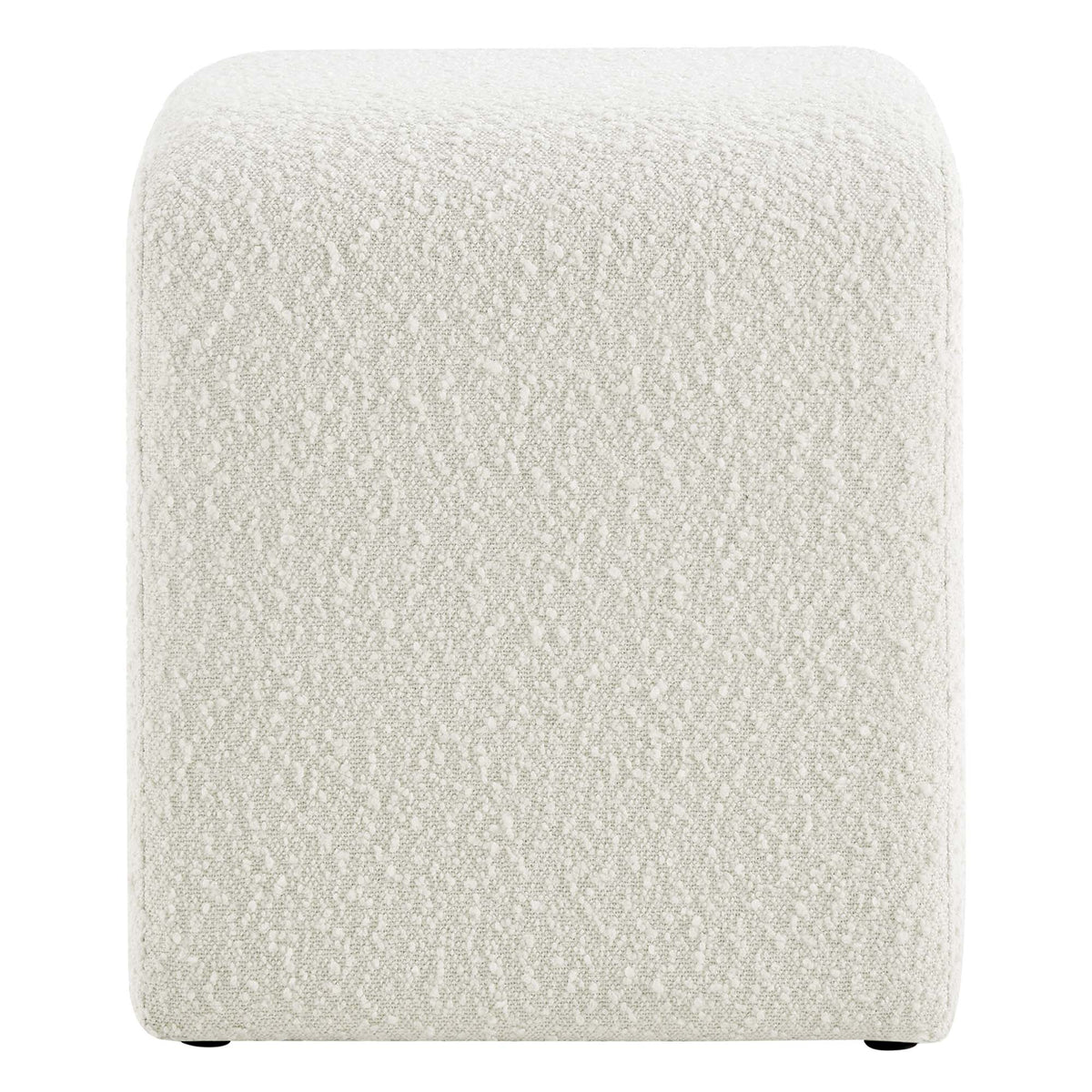 Simba Boucle Fabric Waterfall Stool - Ivory